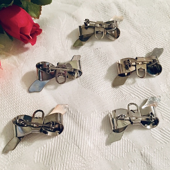 🦋Set of 5 Silver Pin Brooches🦋 - Picture 4 of 4